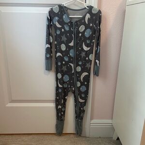 Little Sleepies Blue and Gray Moon Kids Footie